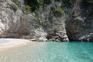 Bellevue beach just north of Dubrovnik