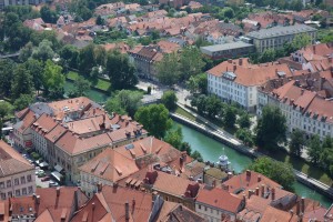 Ljubljana from the castle tower